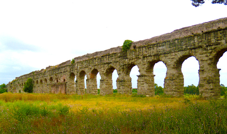 The aqueducts of Roma Vecchia delivered water from the Apennines into Imperial Rome.