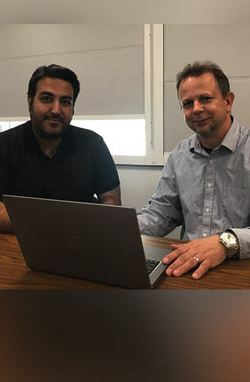 Hamid Reza Sodagari, left, and Csaba Varga are working on tracking the rise of antimicrobial resistance in bacteria that are commonly associated with livestock.