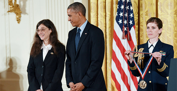 May Berenbaum with President Barack Obama. 
