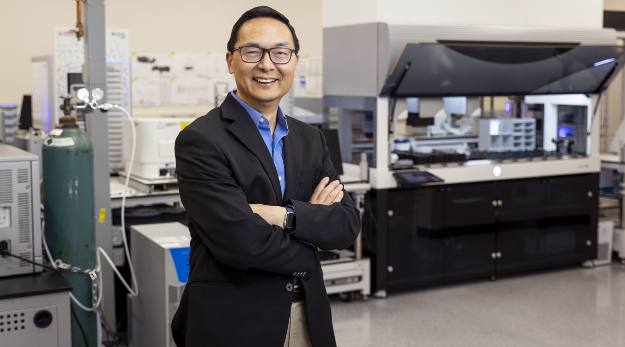 A team led by U. of I. chemical and biomolecular engineering professor Huimin Zhao was selected as a Genesis Mission Awardee by the Department of Energy. Photo by Michelle Hassel