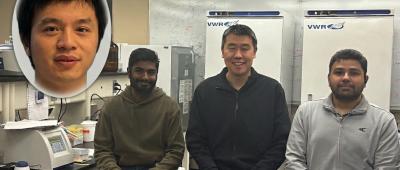 Left to right: Tingjie Song, Dhanush Gandavadi, Xing Wang, and Abhisek Dwivedy