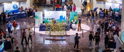 IGB's first World of Genomics at Griffin MSI, "Discover Everyday DNA," took place in October of 2024 and saw over 5,000 visitors attending the 6 interactive stations. / Heidi Peters