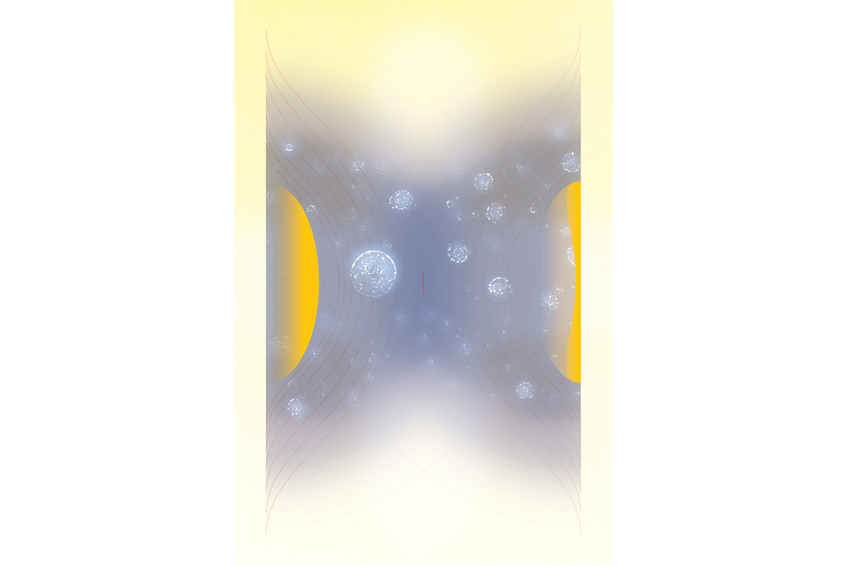 Air, from the Art of Science Collection, by scientist collaborators M Taher A Saif, Onur Aydin, and Bashar Emon