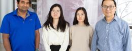 From left: Nilmani Singh, Jingxia Lu, Zhixin Zhu, and Huimin Zhao