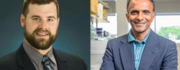 Jason Ridlon, Associate Professor of Animal Sciences and Joseph Irudayaraj, Professor of Bioengineering. / L. Brian Stauffer