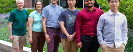 (from left) Professor Brian Cunningham, Amanda Bacon , Joseph Tibbs , Leyang Liu, Seemesh Bhaskar, Weinan Liu  / Isaac Mitchell