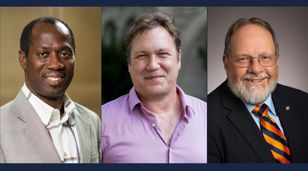 Illinois professors Isaac Cann, left, Stephan Link and Matthew Wheeler were elected Fellows of the American Association for the Advancement of Science. 