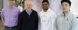 The authors of the study, from left to right: Joseph Tibbs, Brian Cunningham, Seemesh Bhaskar and Weinan Liu.