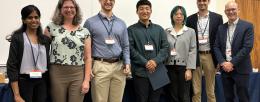 From left to right, Shraddha Shirguppe, Sarah Schwartz, Kyle Timmer, Jongwon Lim, Nora Liu, Joe Crawford, and Tracy Parish. / Isaac Mitchell