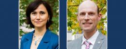 Zeynep Madak-Erdogan (left) and Erik Nelson / Cancer Center at Illinois