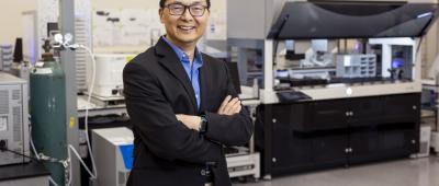 A team led by U. of I. chemical and biomolecular engineering professor Huimin Zhao was selected as a Genesis Mission Awardee by the Department of Energy. Photo by Michelle Hassel