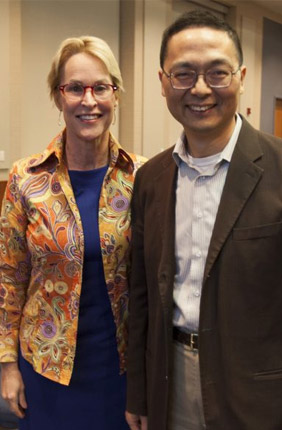 Nobel Laureate Frances Arnold, former student Huimin Zhao celebrate award