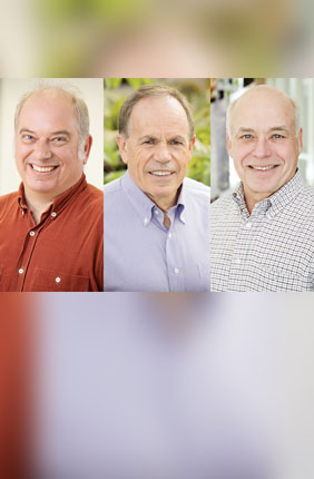 From left, Axel Hoffmann, Stephen Long and Donald Ort are among the most highly cited researchers in the world.