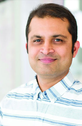 IGB Director of Computational Genomics Saurabh Sinha, Founder Professor in computer science and Willett Faculty Scholar