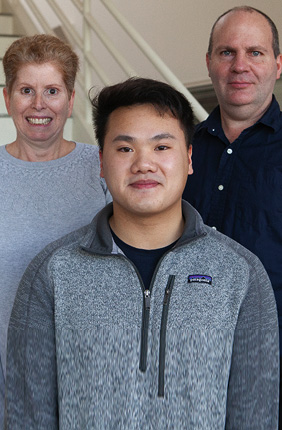 Clockwise from top left: Jodi Flaws, Daryl Meling, and Justin Ka-Hong investigated the effects of phthalates on female mice offspring."