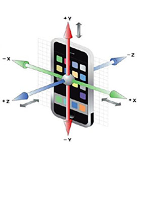 Measuring health with a carried smartphone, using the characteristic motion of a human body that has been computed from a phone sensor