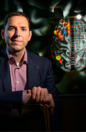 U. of I. professor Aron Barbey, pictured, and co-author Evan Anderson found that taking into account the features of the whole brain – rather than focusing on individual regions or networks – allows the most accurate predictions of intelligence.