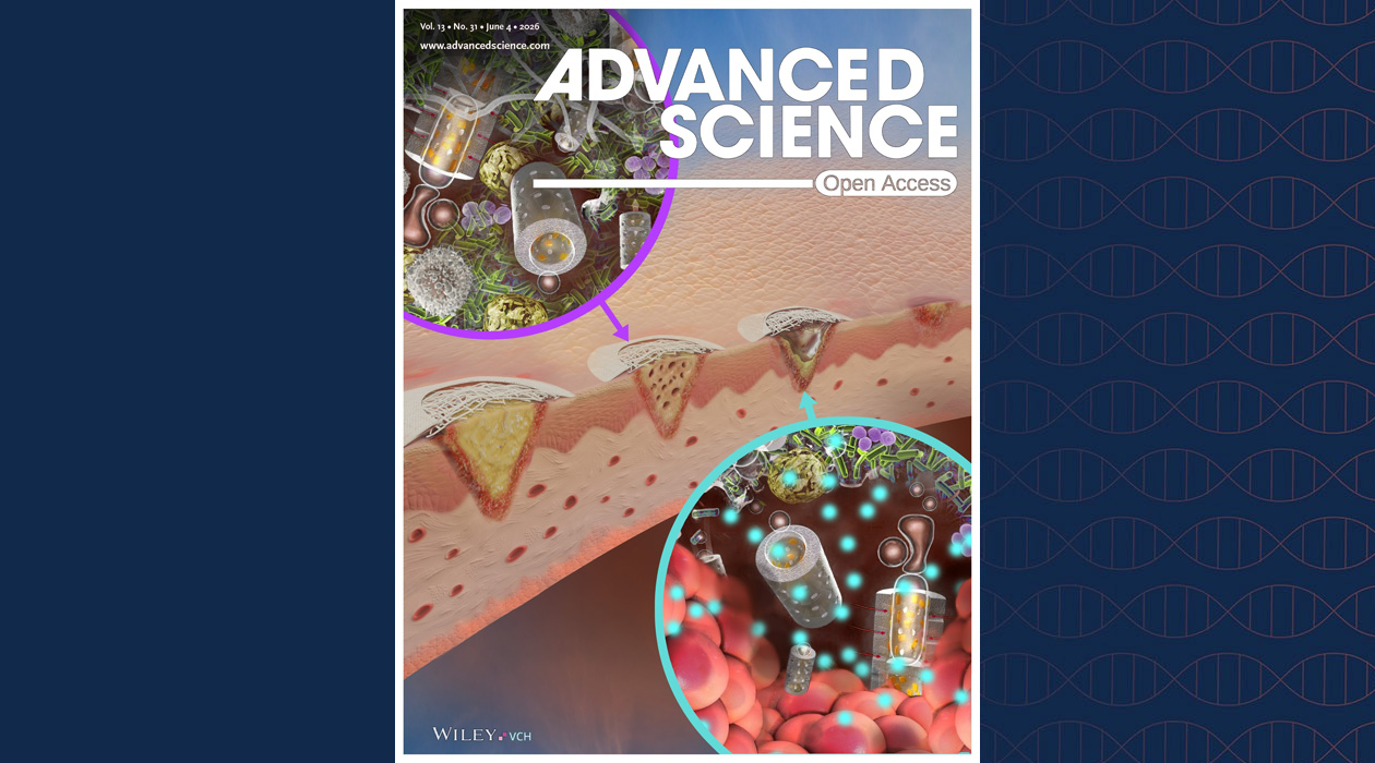 The inside cover image of Volume 13, No. 31 of Advanced Science features research from the Multi-Cellular Engineered Living Systems theme.