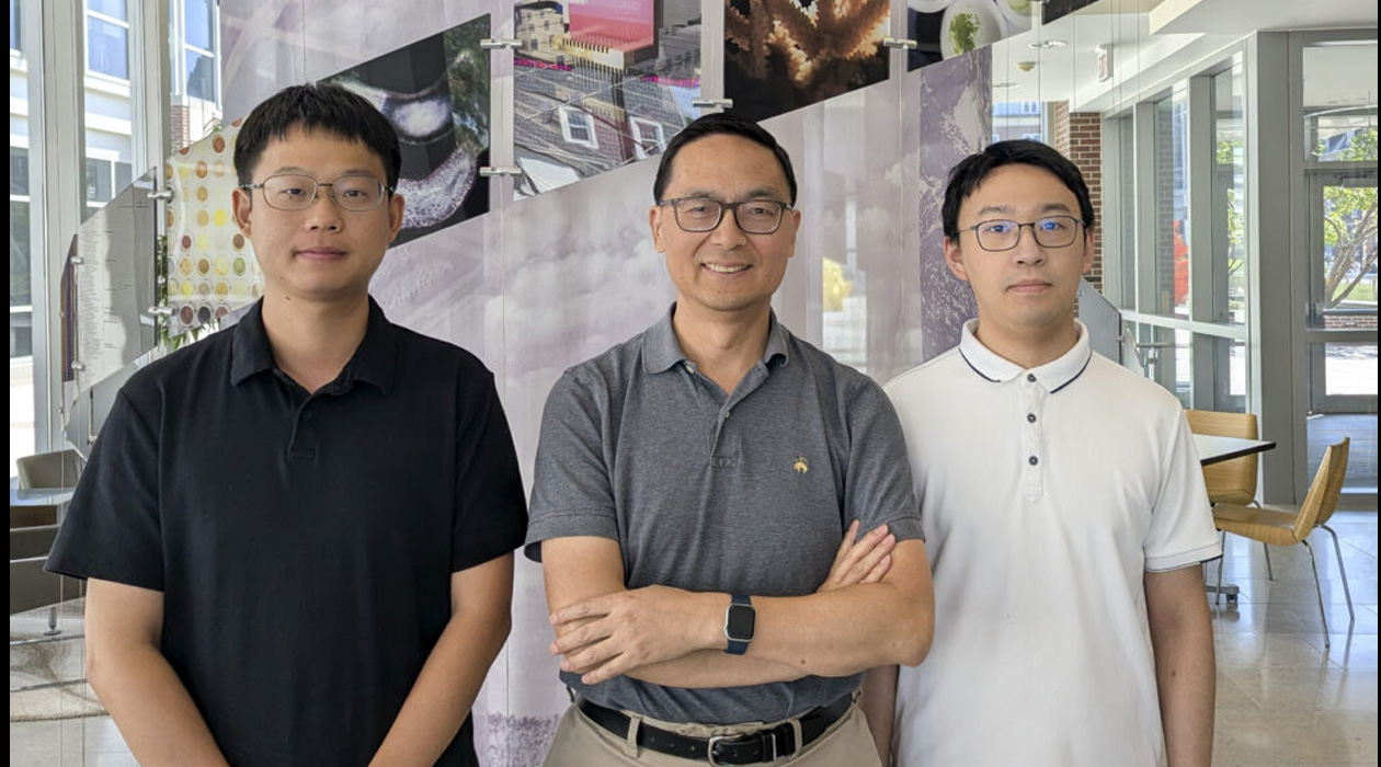 Pictured from left: researcher Yi Zhou, Professor Huimin Zhao, researcher Yifei Ge