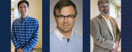 Pictured left to right: bioengineering professor Fan Lam, postdoctoral researcher Timothy Trinklein, and chemistry professor Jonathan Sweedler / Jenna Kurtzweil