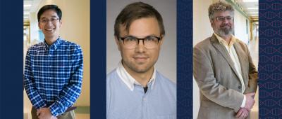 Pictured left to right: bioengineering professor Fan Lam, postdoctoral researcher Timothy Trinklein, and chemistry professor Jonathan Sweedler / Jenna Kurtzweil