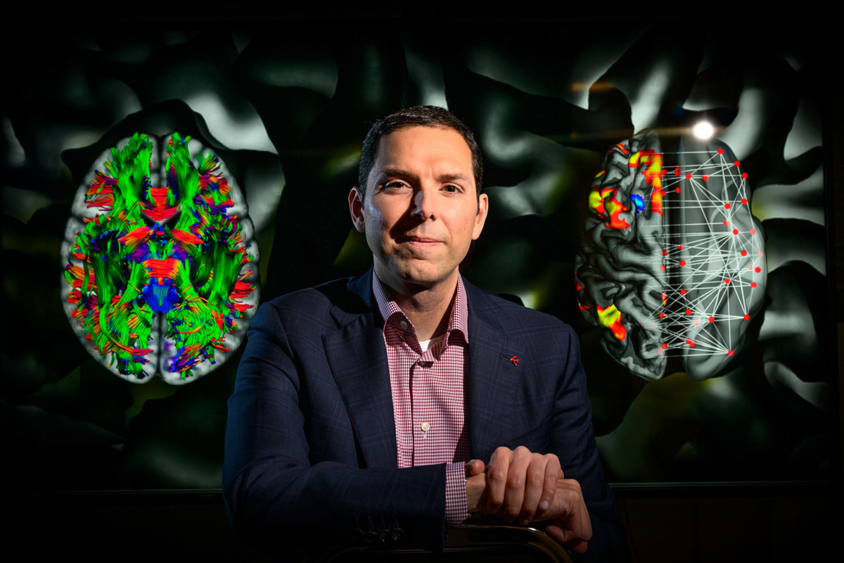 U. of I. professor Aron Barbey, pictured, and co-author Evan Anderson found that taking into account the features of the whole brain – rather than focusing on individual regions or networks – allows the most accurate predictions of intelligence.
