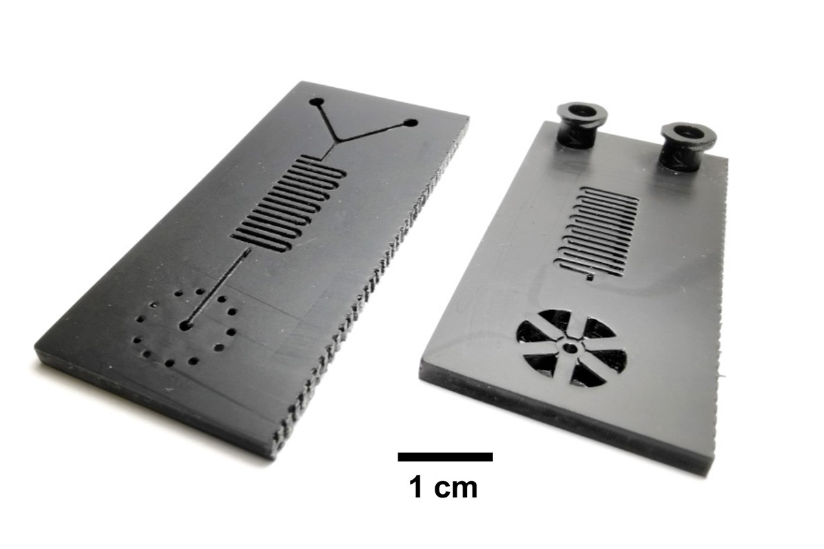 Illinois researchers developed a microfluidic cartridge for a 30-minute COVID-19 test. The cartridges are 3D-printed and could be manufactured quickly.