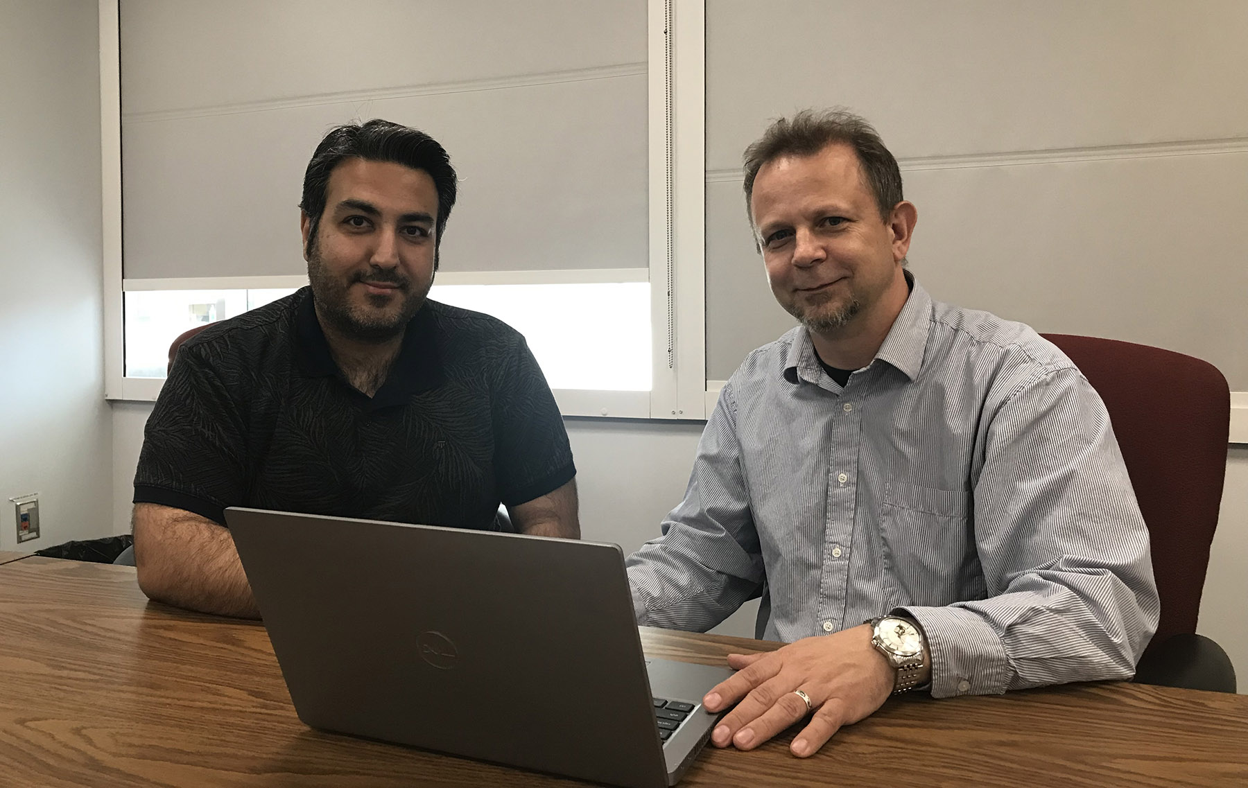 Hamid Reza Sodagari, left, and Csaba Varga are working on tracking the rise of antimicrobial resistance in bacteria that are commonly associated with livestock.