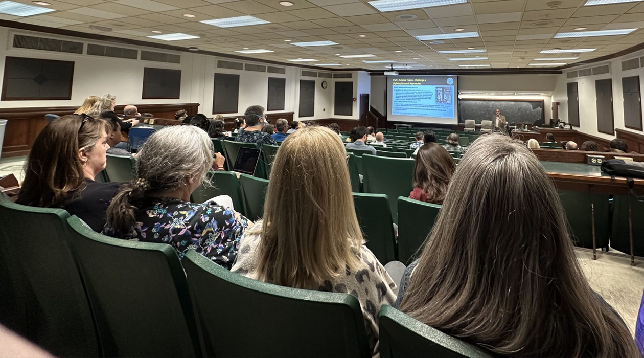 The Science and Practice of Team Science panel discussion featured Stephen Fiore, PhD, Director of the Cognitive Sciences Laboratory at University of Central Florida and Melanie Bauer, Grant Writing Manager at Nova Southeastern University
