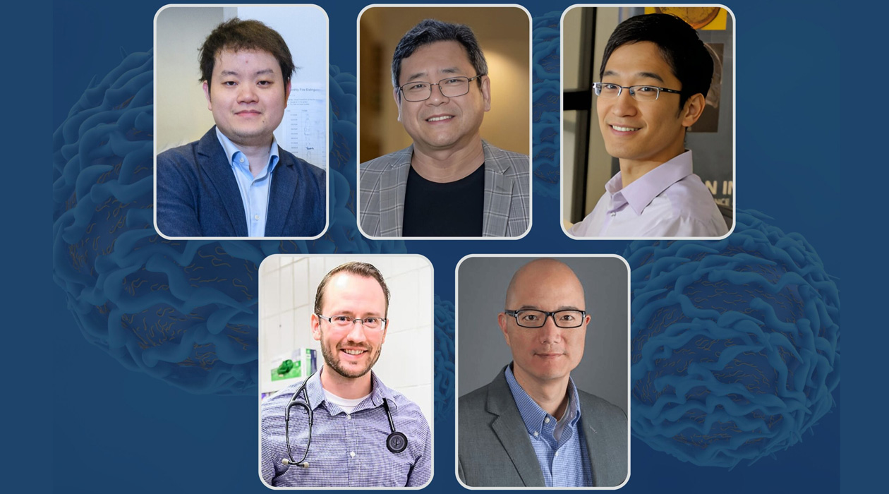 research members, clockwise from top left: Hua Wang, Shuming Nie, Fan Lam, Timothy Fan, Matthew Berry